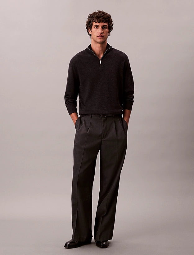 CALVIN KLEIN
MAGLIONE IN LANA MERINO CON ZIP A 1/4 LV04LD318G