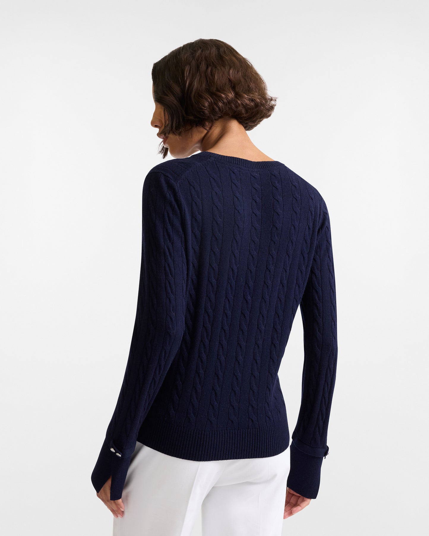 HARMONT&BLAINE
PULLOVER SCOLLO A V CON TRECCE H0PD50 031098
