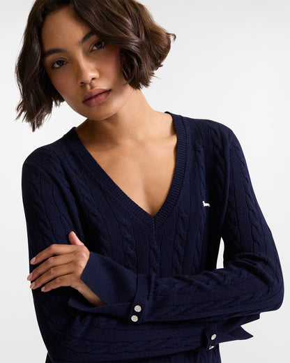 HARMONT&BLAINE
PULLOVER SCOLLO A V CON TRECCE H0PD50 031098
