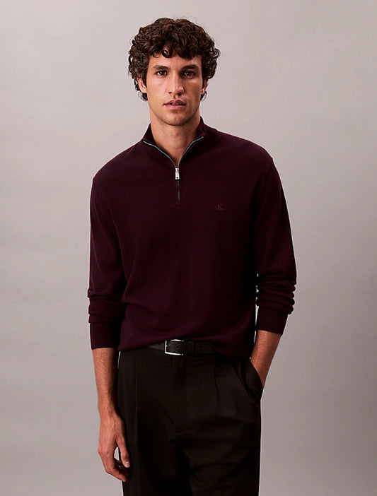 CALVIN KLEIN
MAGLIONE IN LANA MERINO CON ZIP A 1/4 LV04LD318G