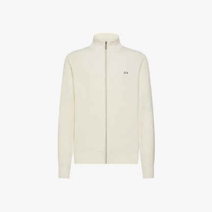 SUN68
MAGLIA IN LANA E CASHMERE A COSTE CON ZIP K45135