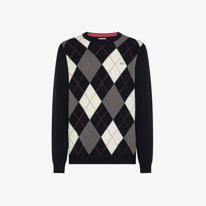 SUN68
MAGLIA IN LANA E CASHMERE CON ROMBI K45160