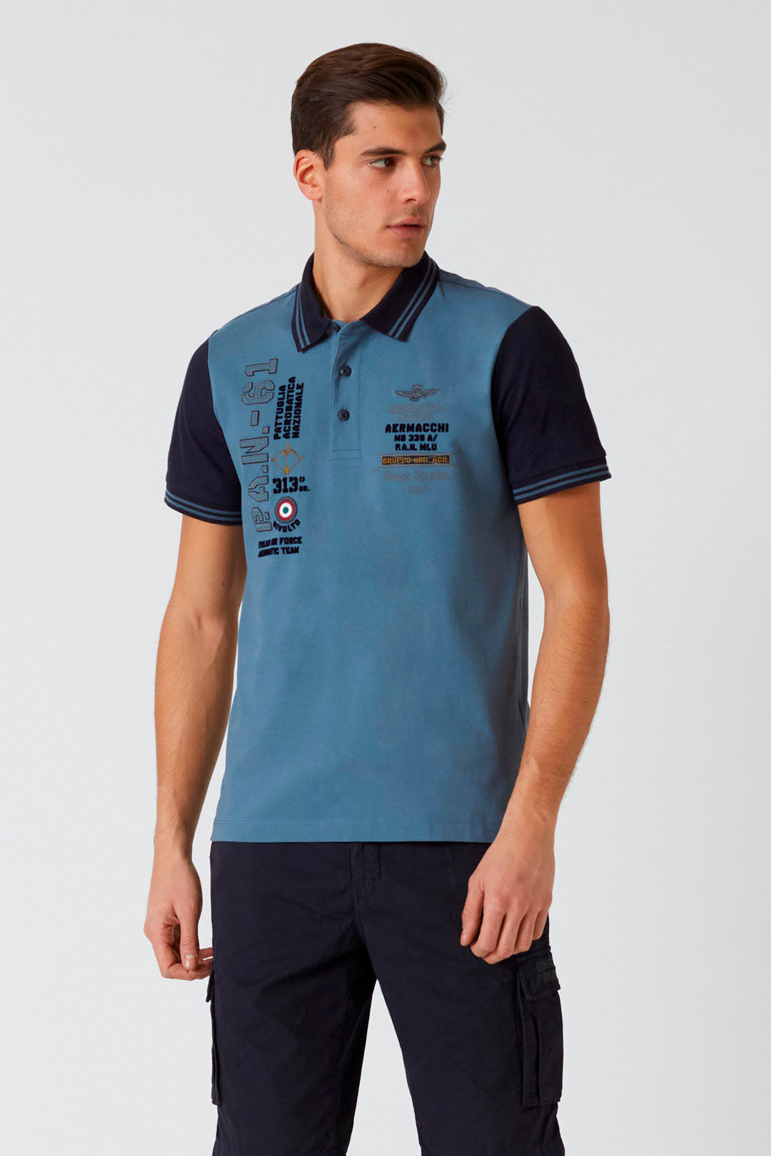 AERONAUTICA MILITARE 
POLO PAN CON STAMPA SUL SOTTO COLLO 231PO1686P173